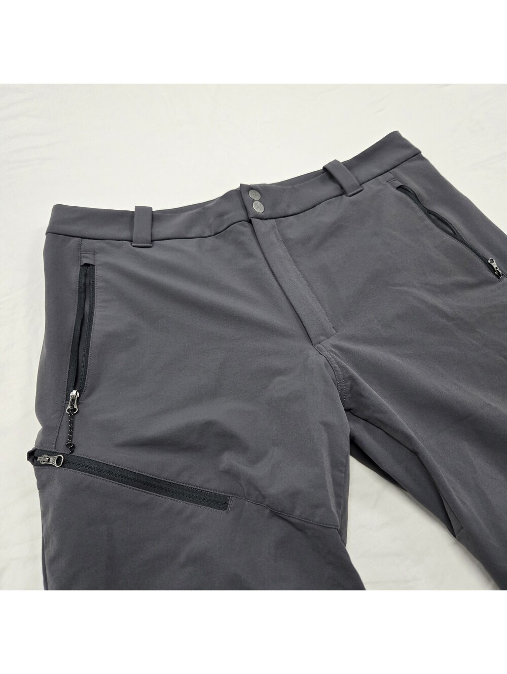 EUC Sz 35x32 Men's REI Co-Op Activator Pants Asphalt Grey Soft-Shell Zip Pockets